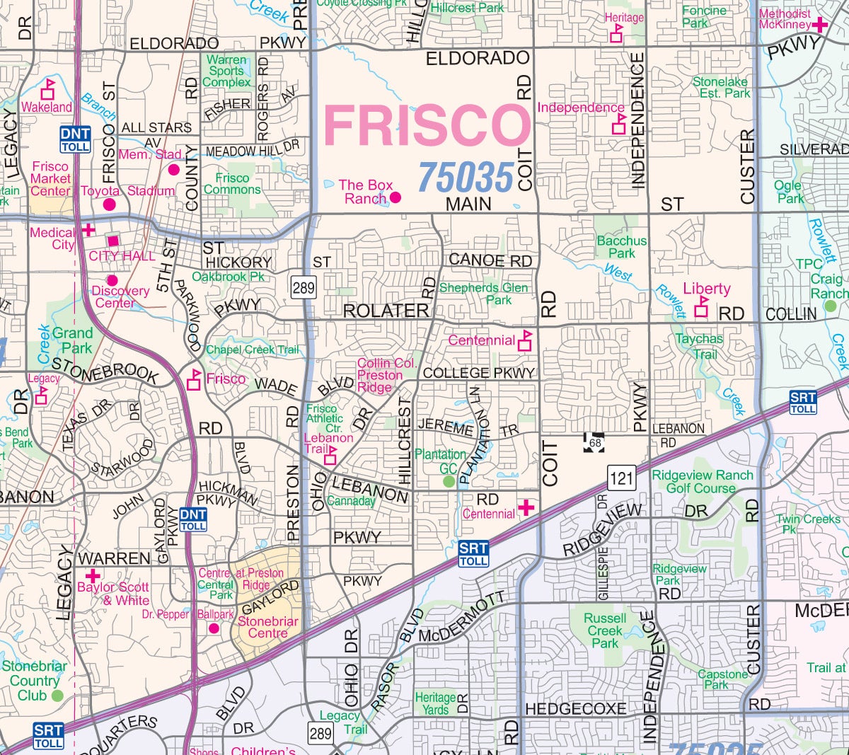 Dallas Metro Zip Code Map Dallas County, TX Map | MapsofWorld